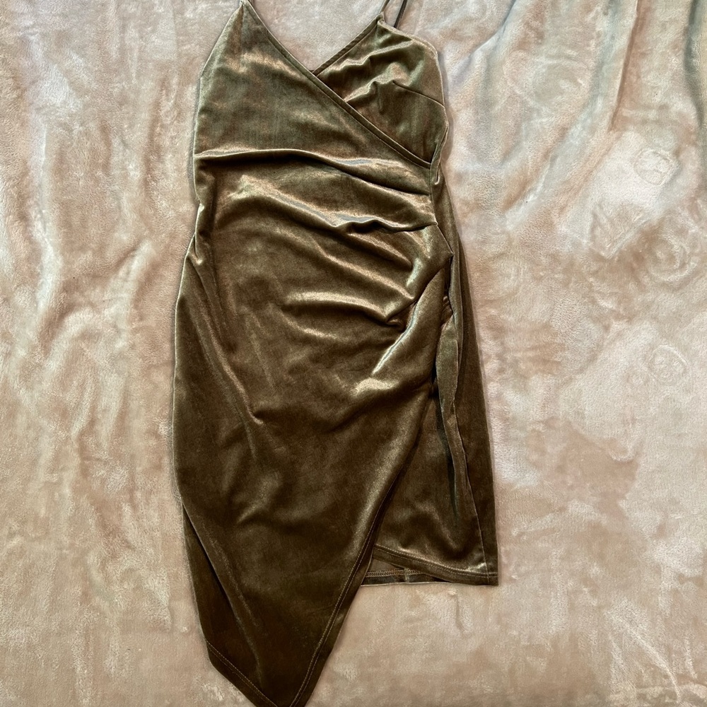 Velvet Gold Formal Dress